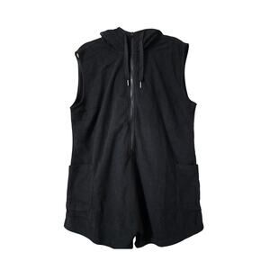 NwT Mono B. black Hooded Romper medium